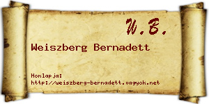Weiszberg Bernadett névjegykártya